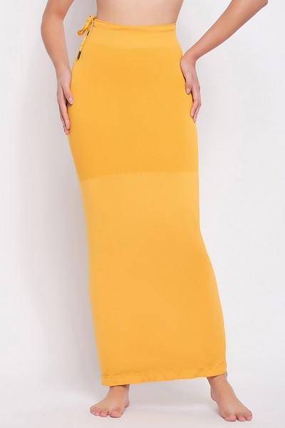 Lycra Lemon Yellow Drawstring and Elastic Saree Shapewear Pack