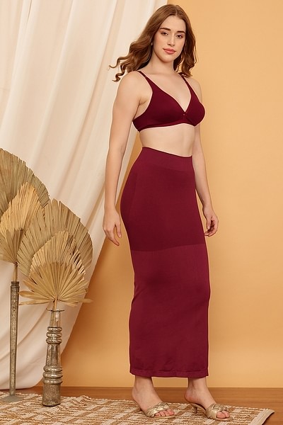 Buy Clovia Maroon solid Nylon Shapewear Online at Best Prices in India -  JioMart.