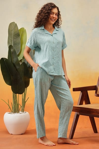 Ladies Night Dress Cotton Night Suit Ladies Short Set Pajamas Night Dress Cotton Pj Short Set