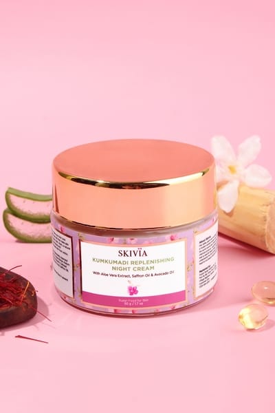 Buy Skivia Kumkumadi Replenishing Night Cream with Hyaluronic Acid