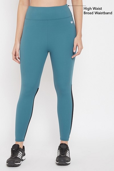 Clovia Women's Snug Fit Polyester Activewear Ankle Length Tights with  Pocket (AB0057P36_Teal_S) : : Fashion