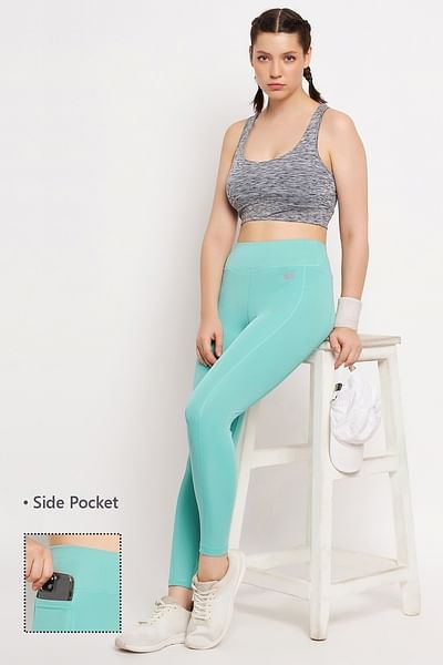 Buy Women Green Solid Regular Fit Legging Online in India - Rock.it