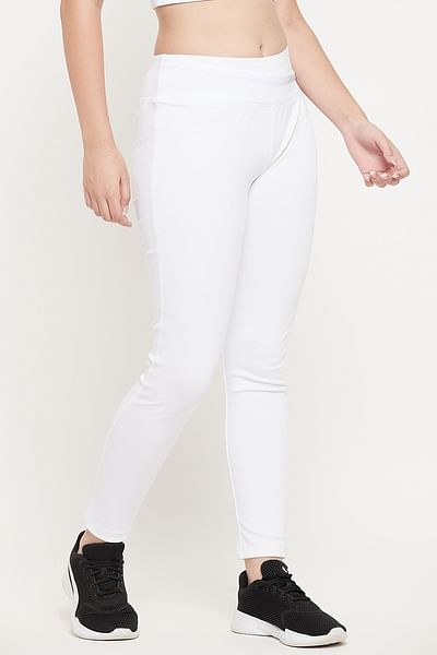 Rangmanch Women Solid Off White Leggings - Selling Fast at Pantaloons.com