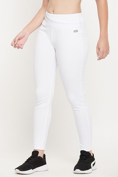 Mid Waist White Women's Knee Length Tights, Skin Fit at Rs 155 in