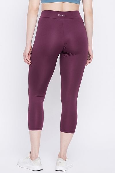 Buy ALENA Cotton Lycra Womens Churidar Length White and Wine Color Leggings  at Amazon.in