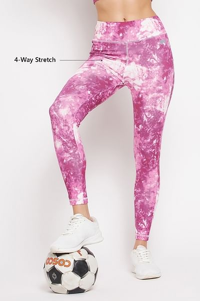 Buy Melange By Lifestyle Pink Printed Ankle Length Leggings - Leggings for  Women 2496479 | Myntra