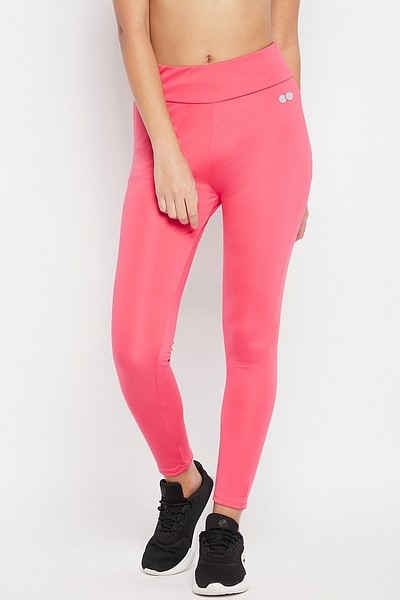 Buy Ankle-Length High-Rise Active Tights in Blush Pink Online
