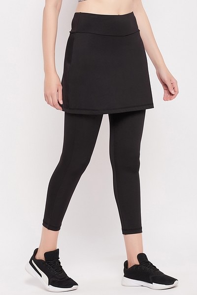 Buy Women's Leggings With a Skirt, Yoga Pants With an Attached Skirt Online  in India 