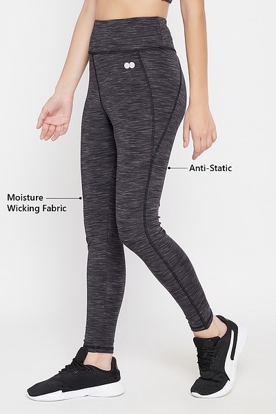 Buy Snug Fit High-Rise Ankle-Length Active Tights in Black Online India, Best  Prices, COD - Clovia - AB0042K13