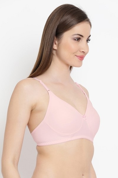  - - SOFT-PINK Wired Lightly Padded T-Shirt Bra - Size 38 (C cup)