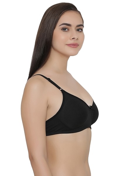 Cotton Rich Non-padded Wirefree T-shirt Bra In Maroon, Bras :: All
