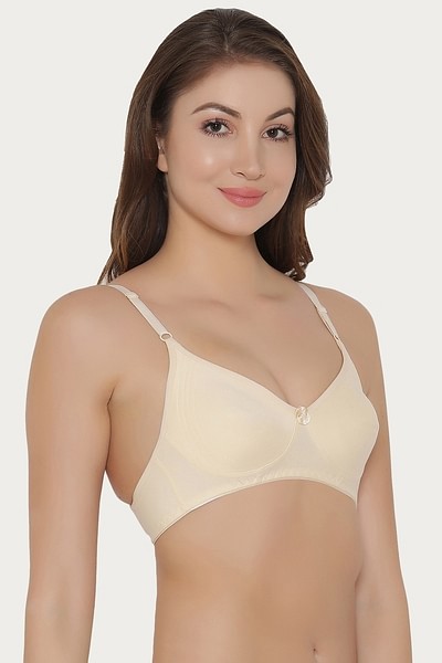 T shirt Bra In Nude With Add-On Support (Nonpadded And Wirefree), Bras ::  All Bras Online Lingerie Shopping: Clovia