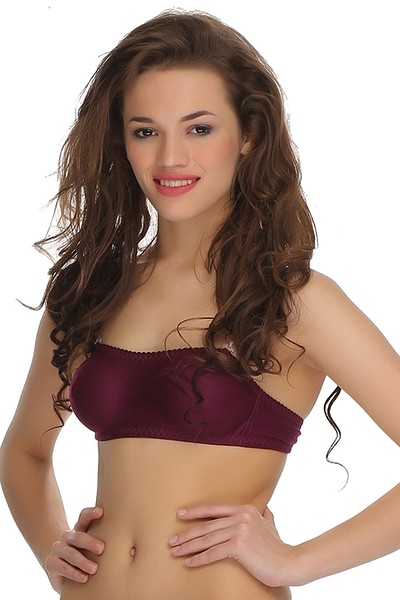 Buy Tube Bra in Purple Color with Detachable Transparent Straps Online India,  Best Prices, COD - Clovia