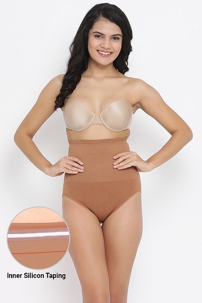 Buy Tummy Tucker With Silicon Grips in Light Brown Online India