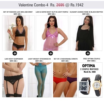 sexy lingerie 5 Wholesale Five-piece sexy lingerie set with mesh straps bra panties for  your store main image 1