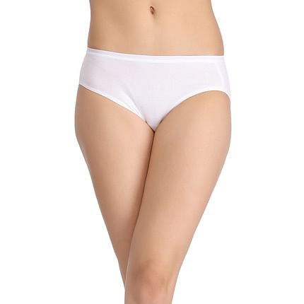 Buy Cotton Mid Waist Teen Bikini Panty In White Online India, Best Prices,  COD - Clovia - PB0021P18