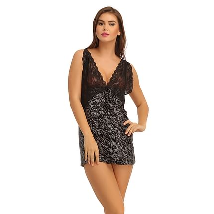 Lace best sale short nighty