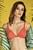 Cotton Rich Front Open Plunge Neck T-shirt Bra In Coral Pink