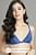 Cotton Rich Non-Padded Front Open Plunge Bra In Blue
