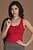 Solid Tank Top in Red - Cotton