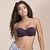 Underwire Push-up Demi Cup T-shirt Bra with Detachable Straps - Purple