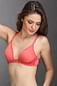 Non-Padded Non-Wired Front Open Plunge Bra in Coral Pink - Cotton Rich_7