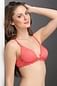 Non-Padded Non-Wired Front Open Plunge Bra in Coral Pink - Cotton Rich_8