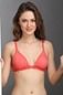 Non-Padded Non-Wired Front Open Plunge Bra in Coral Pink - Cotton Rich_6