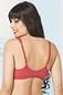 Plunge Neck Front Open Bra In Cotton Blend In Red_6