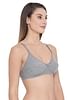 Buy Non-Padded Non-Wired Full Cup Bra in Grey - Cotton Online