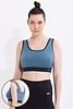 Buy Medium Impact Padded Non-Wired Sports Bra in Baby Blue with