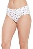 Buy Mid Waist Heart Print Hipster Panty in White with Inner Elastic - 100%  Cotton Online India, Best Prices, COD - Clovia - PN2855J18