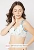 Buy Padded Non-Wired Full Cup Floral Print T-shirt Bra in White