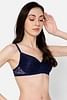 Buy Padded Non-Wired Full Cup Multiway Bra in Navy - Lace Online