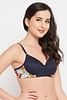 Buy Padded Non-Wired Full Cup T-shirt Bra in Navy Online India