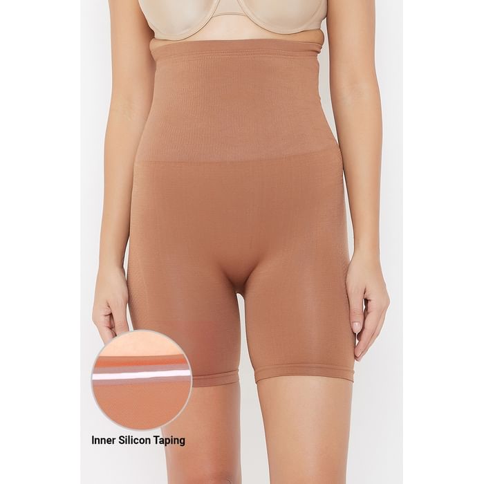 

Clovia 4-In-1 Shapewear - Tummy, Back, Thighs, Hips in Brown - SW0007A24, Nude-colour