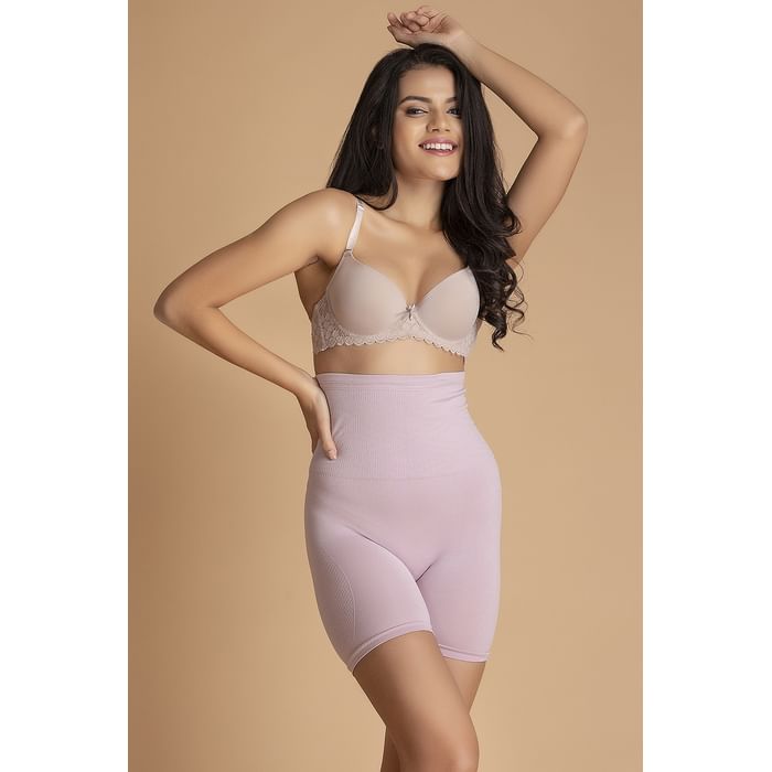 

Clovia 4-In-1 Shapewear - Tummy, Back, Thighs, Hips in Lavender - SW0007P12
