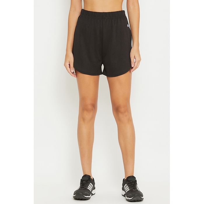 

Clovia Comfort Fit Active Dolphin Shorts in Black - AB0056P13
