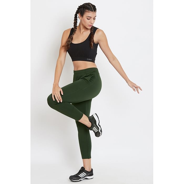 Clovia - Clovia Activewear Ankle Length Tights in Forest Green – AB0048A17