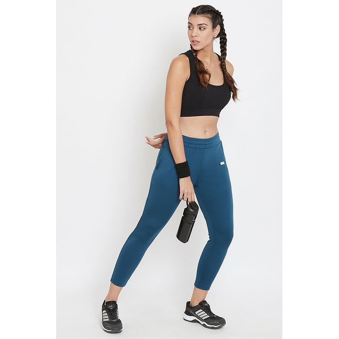 Clovia - Clovia Activewear Ankle Length Tights in Teal – AB0048P17