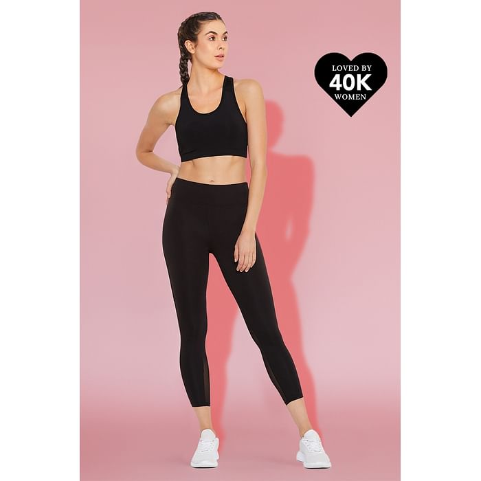 

Clovia Activewear Ankle Length Tights in Black - AB0047P13