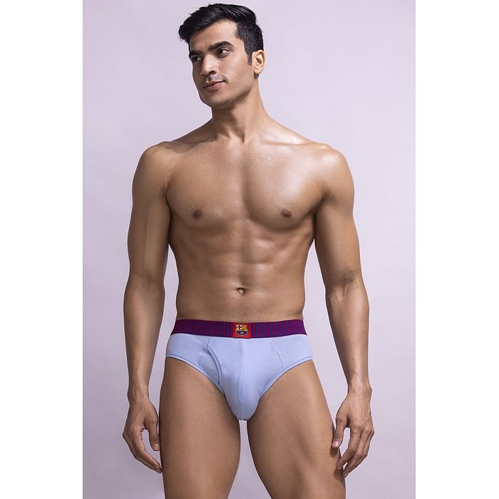 

Clovia John Players Barcelona Champion Cotton Brief in Sky Blue - JBF029M03, Light blue