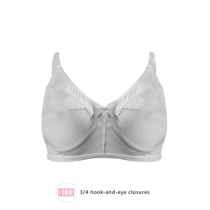 

Clovia Non-Padded Non-Wired Full Coverage Bra in White - Cotton Rich - BR0185U18