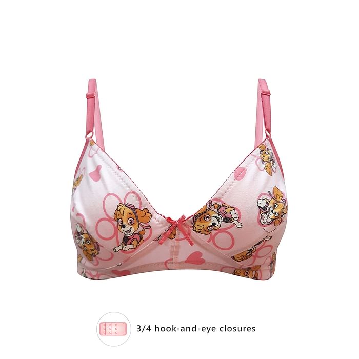 

Clovia Non-Padded Non-Wired Printed Bra - Cotton - BR0776C22, Light pink