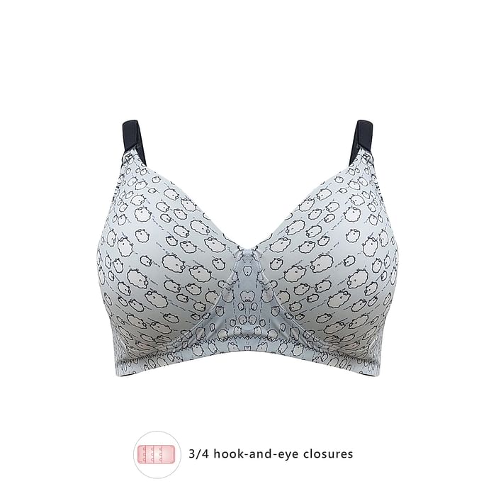

Clovia Padded Non-Wired Printed Full Coverage T-shirt Bra in Light Blue With PN5101K03 - BR0935N03