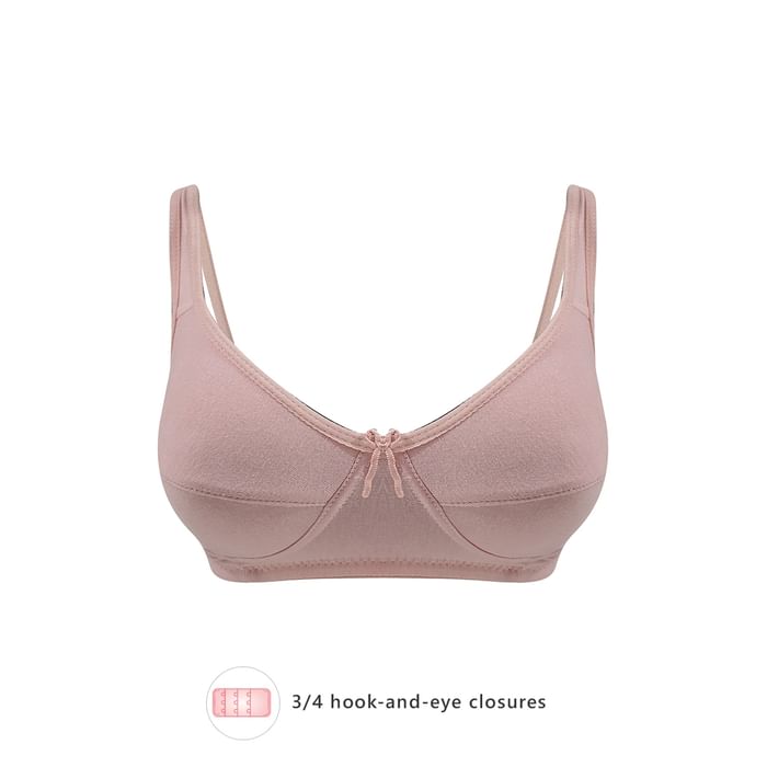 

Clovia Non-Padded Non-Wired Full Cup Bra in Baby Pink - Cotton - BR0955D22, Light pink