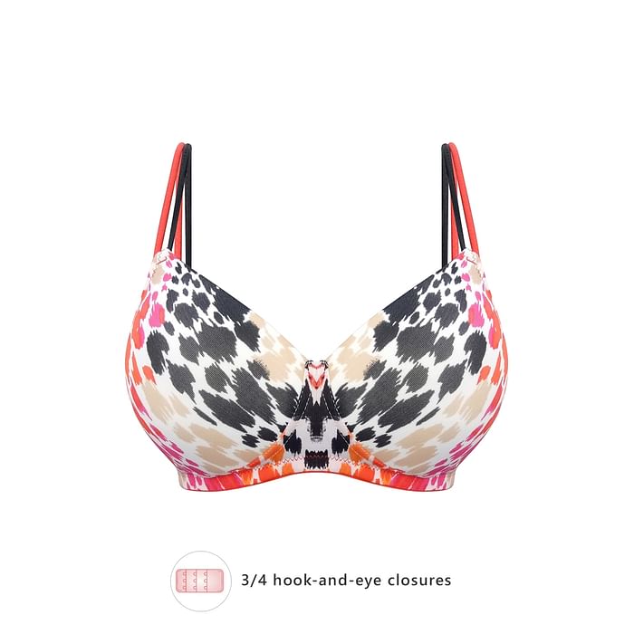 

Clovia Padded Non-Wired Full Cup Printed T-Shirt Bra in Orange - BR1067H16