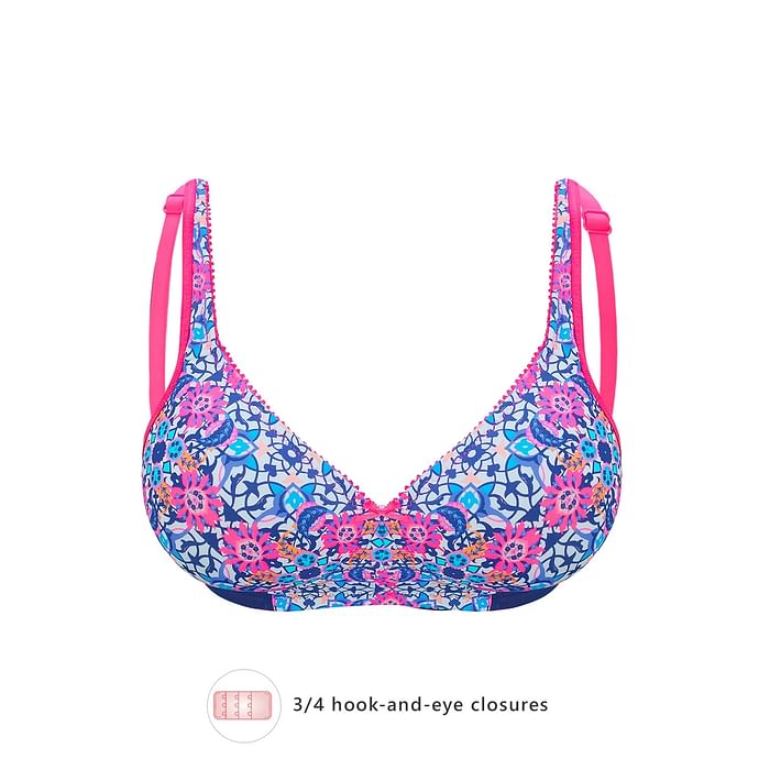 

Clovia Padded Non-Wired Full Cup Printed T-shirt Bra in Multicoloured - BR1386P19, Multicolour
