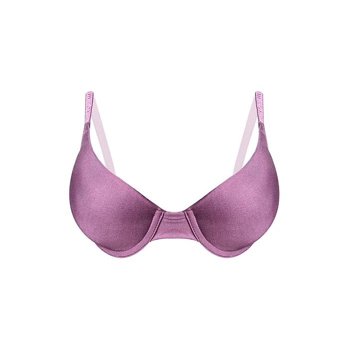 

Clovia Level 1 Push-Up Underwired Demi Cup T-shirt Bra in Purple - BR1537R15