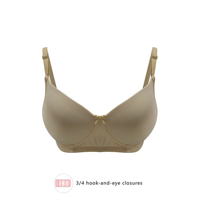 Clovia - Clovia Padded Non-Wired Full Cup Multiway T-Shirt Bra in Nude-colour – BR1804K24